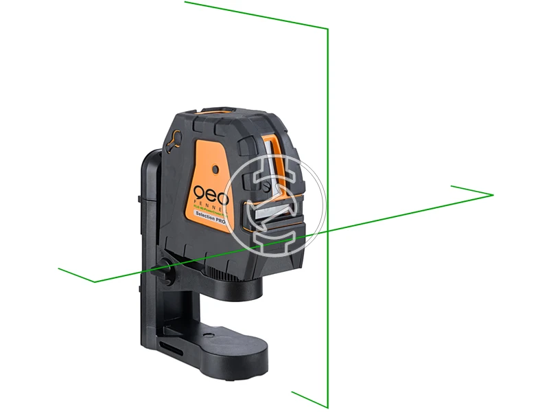 Geo-Fennel FLG 40 PowerCross Plus Green Zöld vonallézer Hatósugár jelfogóval: 0 - 100 m | 4 x elem | Kartondobozban