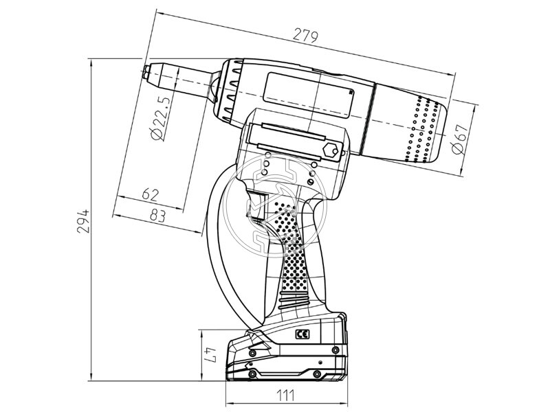 GESIPA Accubird Pro akkus popszegecselő (akku és töltő nélkül)