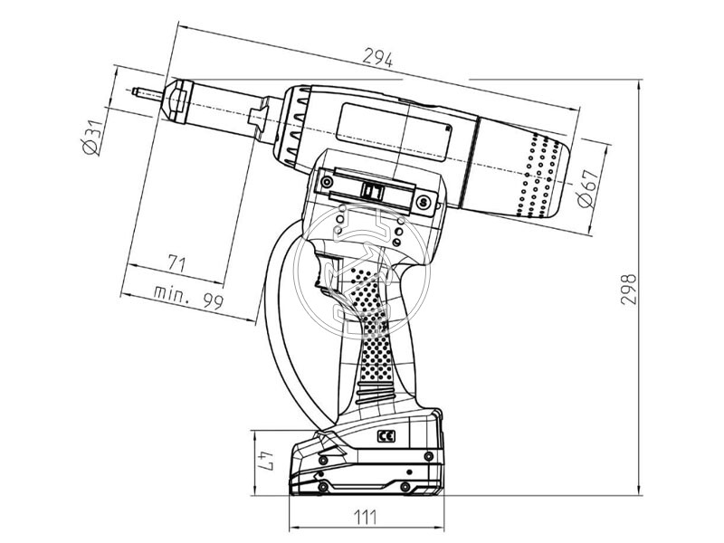 GESIPA Firebird Pro akkus szegecsanyahúzó (akku és töltő nélkül)