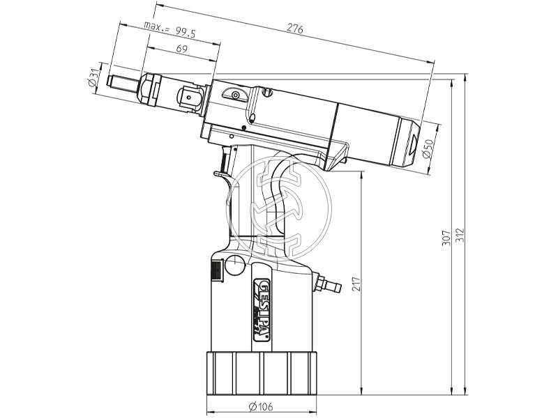 GESIPA Firefox 2 levegős szegecsanyahúzó 22kN