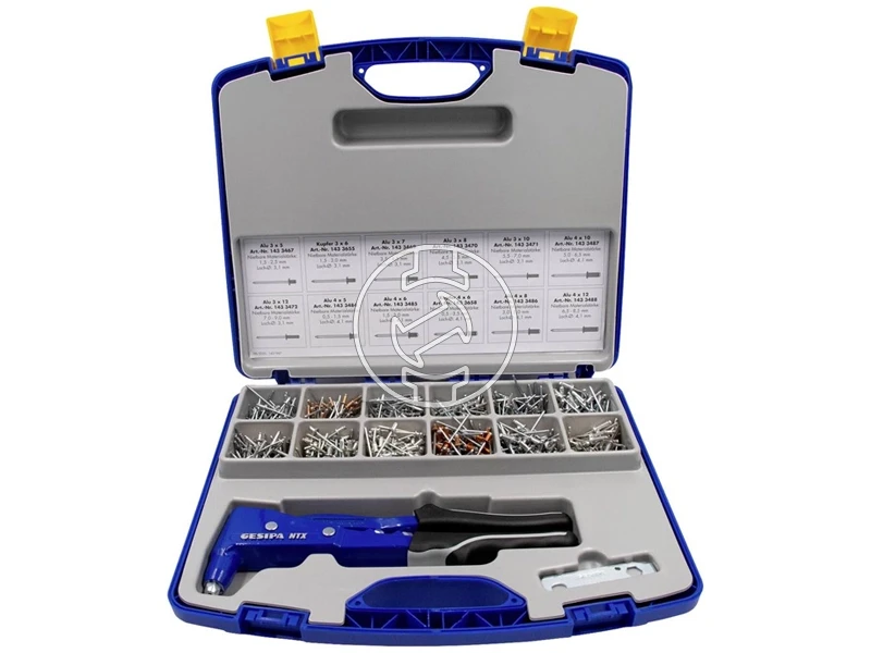 Gesipa NTX kézi popszegecselő készlet 12 típus