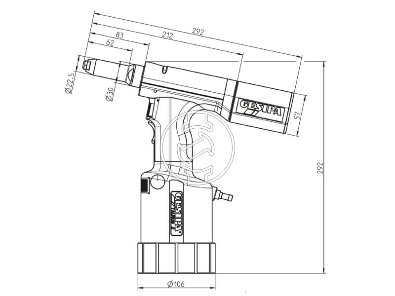 GESIPA Taurus 2 levegős popszegecselő 11kN
