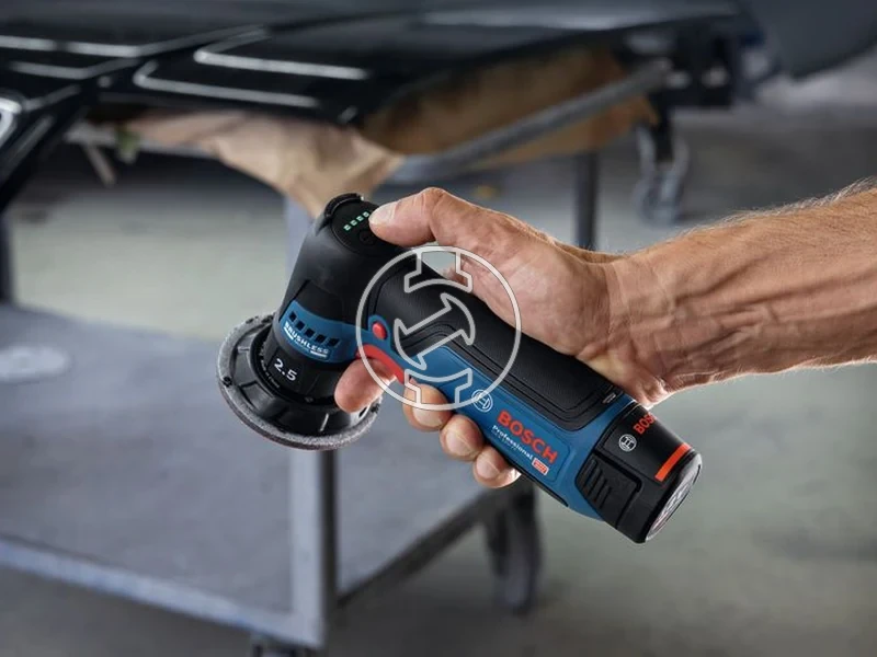 Kép: GEX 12V-77 Akkus excentercsiszolo akku es tolto nelkul kartondobozban.webp