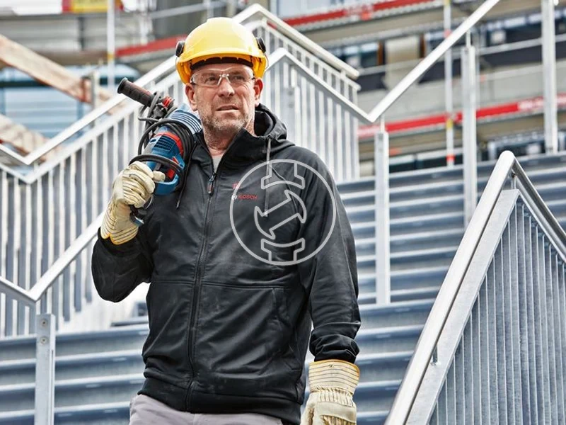 Kép: GHJ 1218V XA Kapucnis pulover S GAA 12V-21 adapterrel 1x 20 Ah akkuval GAL 12V-20 toltovel kartondobozban.webp