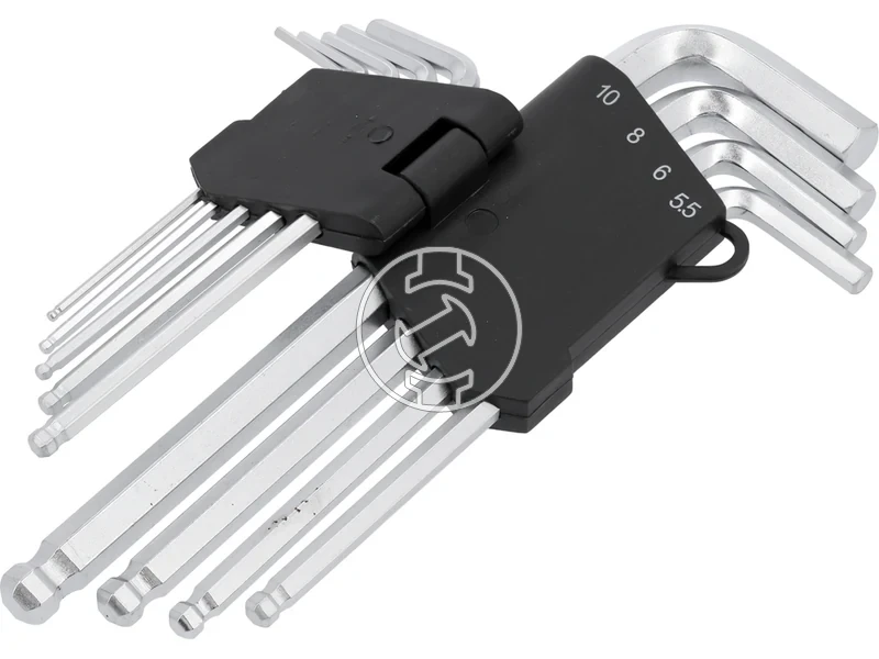 Kép: Gombvegu imbuszkulcs keszlet 9 reszes 210 mm CrV.webp