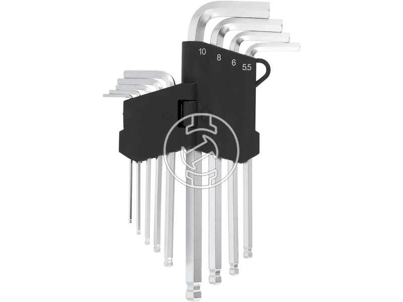 Kép: Gombvegu imbuszkulcs keszlet 9 reszes 210 mm CrV.webp