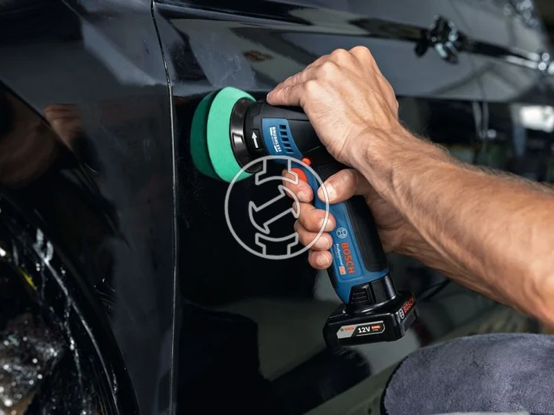 Kép: GPO 12V-77 Akkus Polirozo akku es tolto nelkul kartondobozban.webp