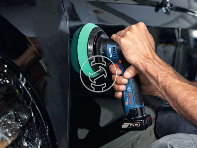 Kép: GPX 12V-125 Akkus Polirozo akku es tolto nelkul kartondobozban.webp