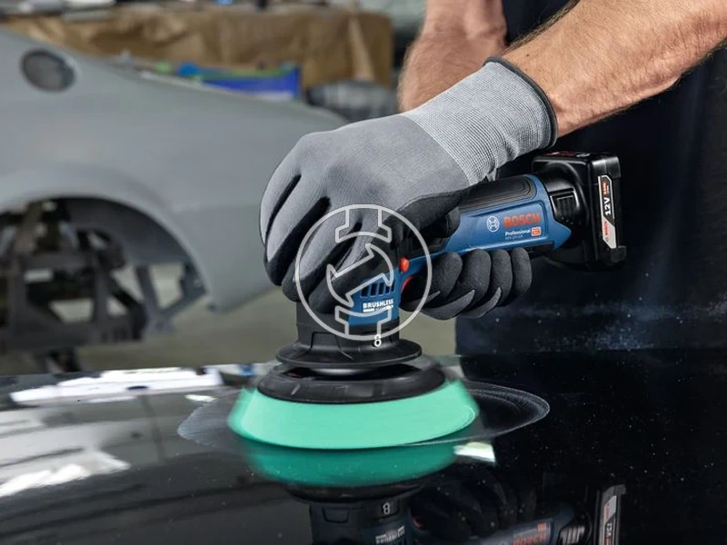 Kép: GPX 12V-125 Akkus Polirozo akku es tolto nelkul kartondobozban.webp