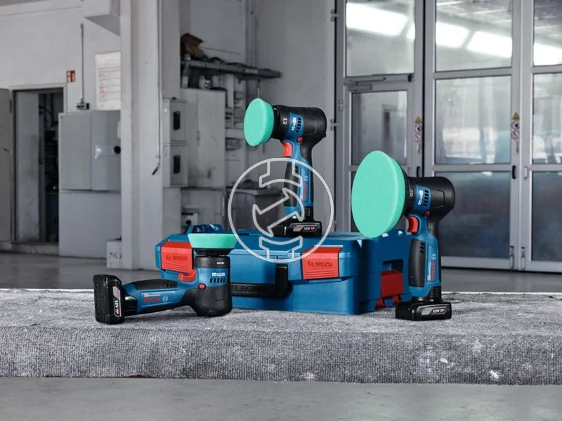 Kép: GPX 12V-125 Akkus Polirozo akku es tolto nelkul kartondobozban.webp