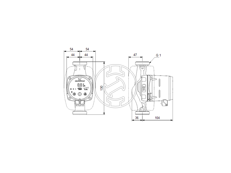 Grundfos ALPHA2 15-40 130 keringető szivattyú
