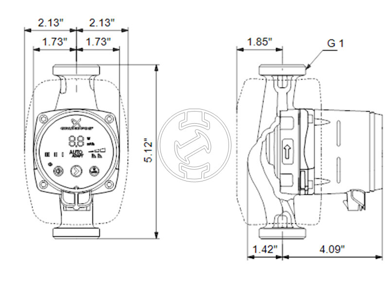 Grundfos ALPHA2 15-60 130 keringető szivattyú
