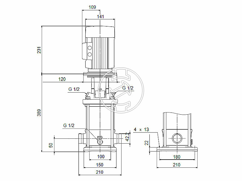 Grundfos CRN 3-10 A-P-A-E-HQQE nyomásfokozó szivattyú