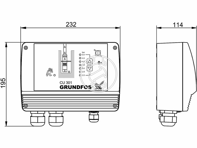 Grundfos CU 301 nyomásvezérlő csőbúvárszivattyúhoz