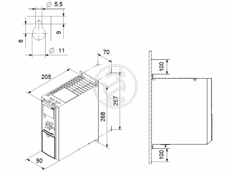 Grundfos CUE 3X380-500V IP20 1,5KW frekvenciaváltó szivattyúhoz
