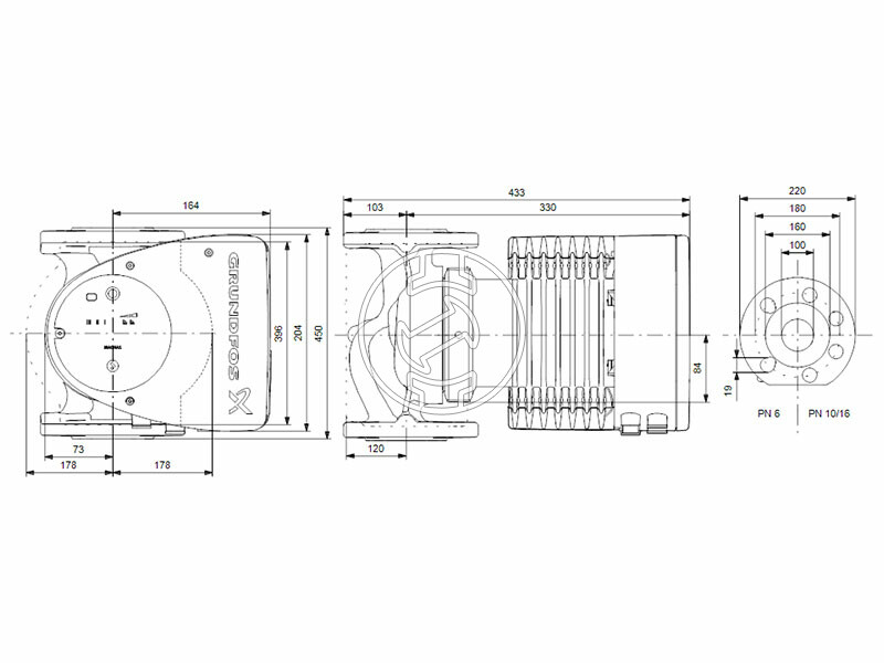 Grundfos MAGNA1 100-120 F 450 PN10 keringető szivattyú