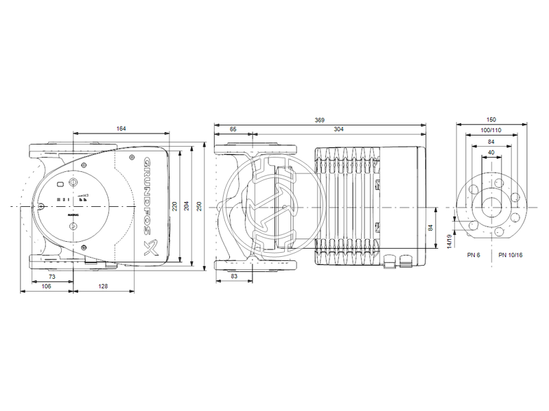 Grundfos MAGNA1 40-120 F keringető szivattyú