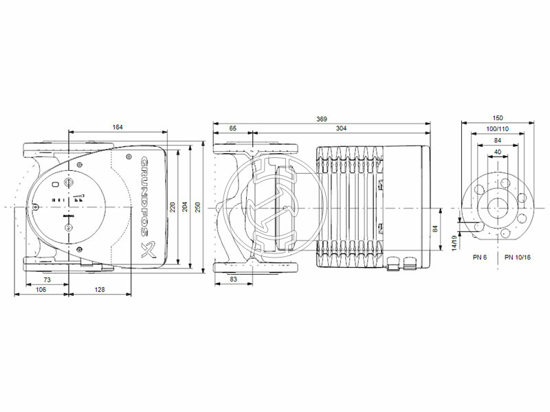 Grundfos MAGNA1 40-120 F N 250 PN6/10 keringető szivattyú