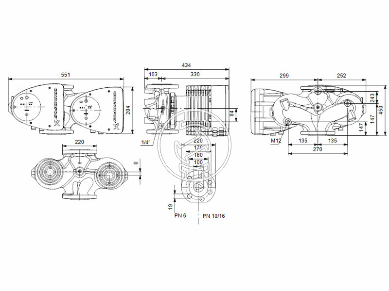 Grundfos MAGNA1 D 100-120 F 450 PN6 keringető szivattyú