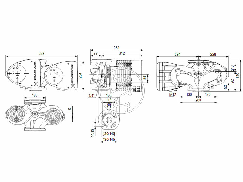 Grundfos MAGNA1 D 65-100 F 340 PN6/10 keringető szivattyú