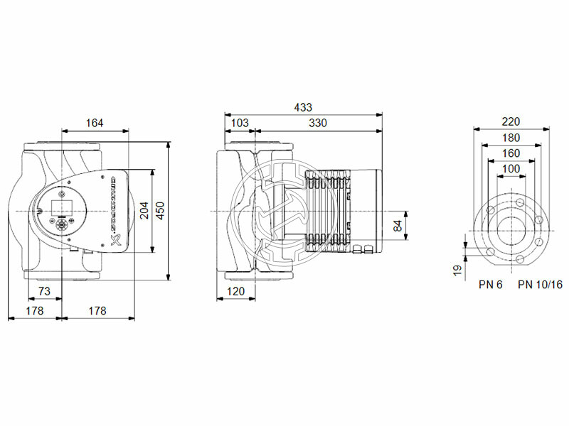 Grundfos MAGNA3 100-100 F 450 PN10 keringető szivattyú