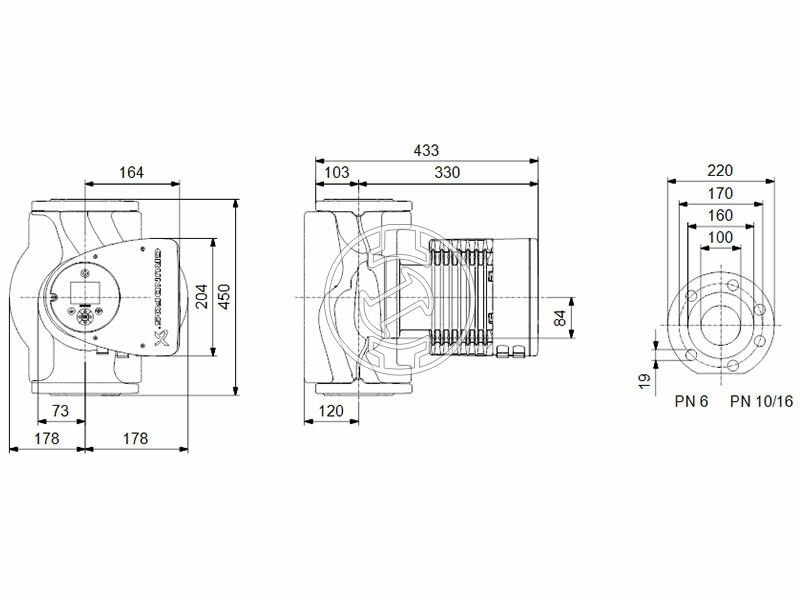 Grundfos MAGNA3 100-120 F 450 PN6 keringető szivattyú