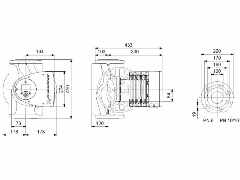 Grundfos MAGNA3 100-40 F 450 PN6 keringető szivattyú