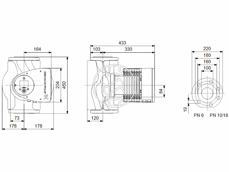 Grundfos MAGNA3 100-80 F 450 PN10 keringető szivattyú