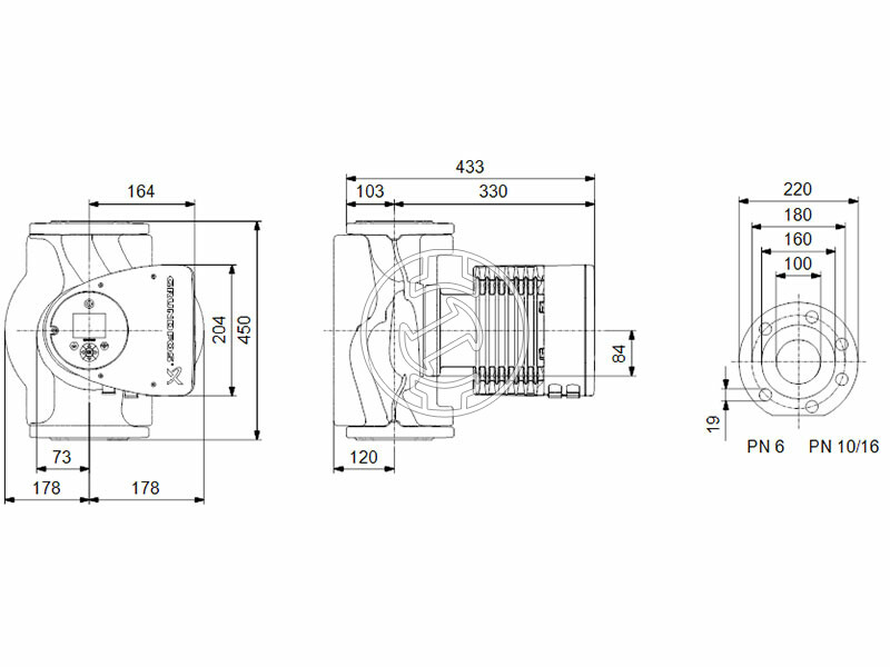 Grundfos MAGNA3 100-80 F 450 PN16 keringető szivattyú