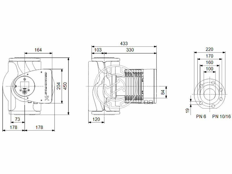 Grundfos MAGNA3 100-80 F 450 PN6 keringető szivattyú