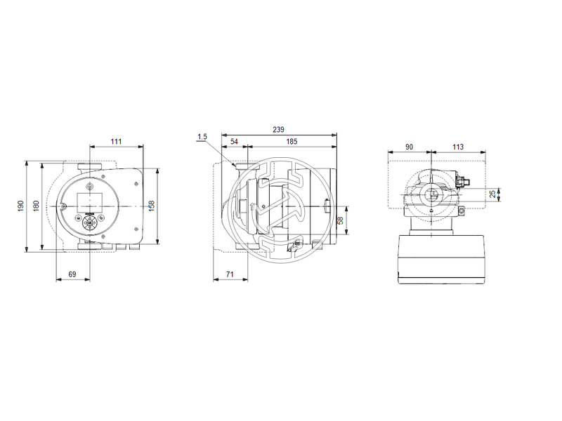 Grundfos MAGNA3 25-100 keringető szivattyú