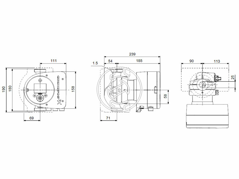 Grundfos MAGNA3 25-100 N 180 PN10 keringető szivattyú