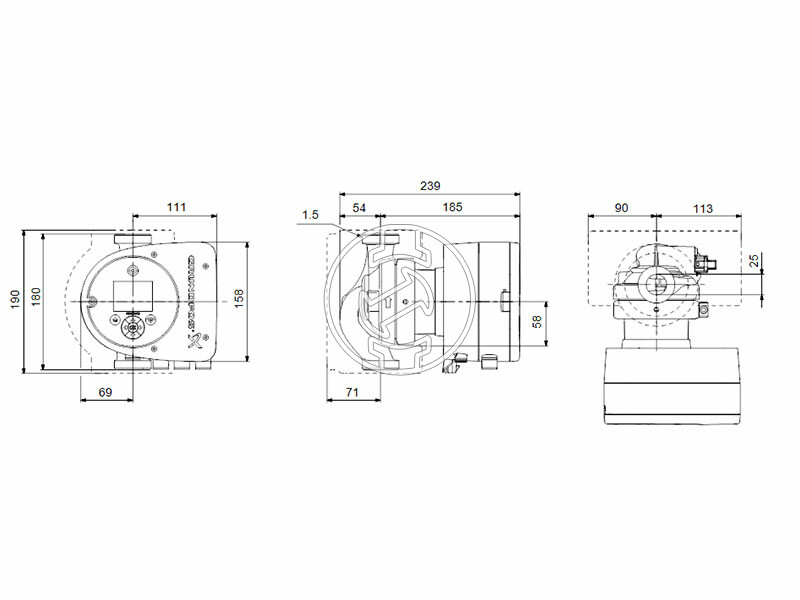 Grundfos MAGNA3 25-120 180 PN10 keringető szivattyú