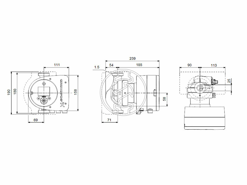 Grundfos MAGNA3 25-40 180 PN10 keringető szivattyú