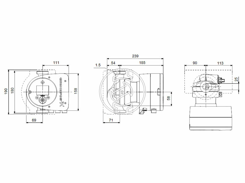 Grundfos MAGNA3 25-40 N 180 PN10 keringető szivattyú