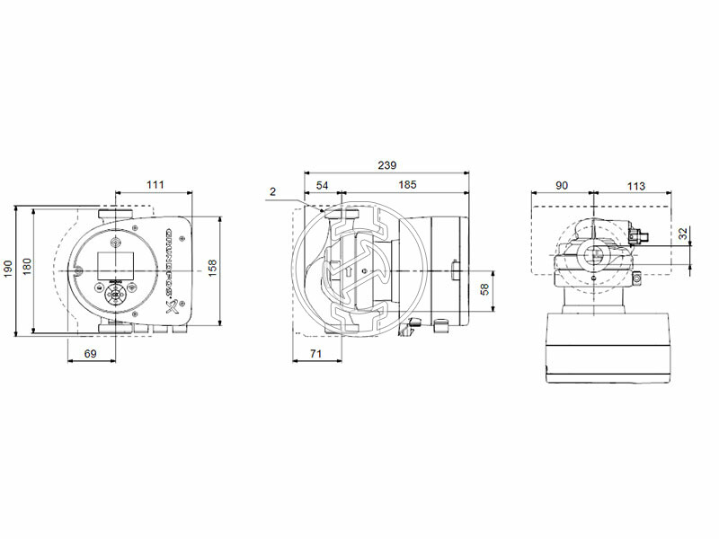 Grundfos MAGNA3 32-100 180 PN10 keringető szivattyú