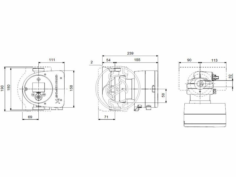 Grundfos MAGNA3 32-100 N 180 PN10 keringető szivattyú