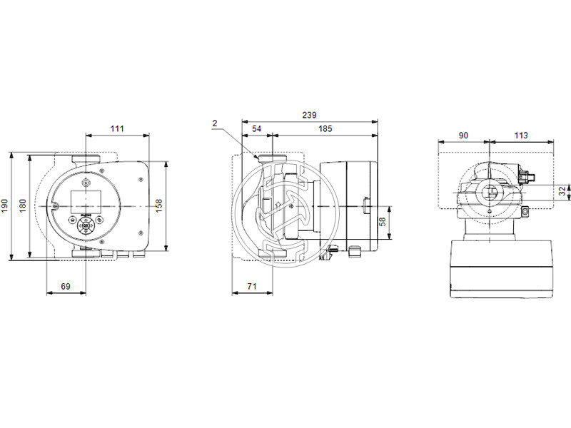 Grundfos MAGNA3 32-120 180 keringető szivattyú