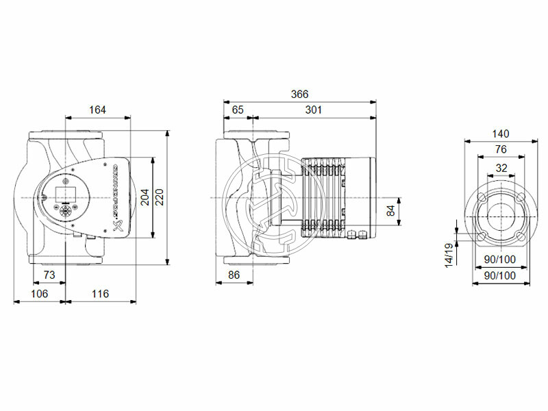 Grundfos MAGNA3 32-120 F 220 PN16 keringető szivattyú