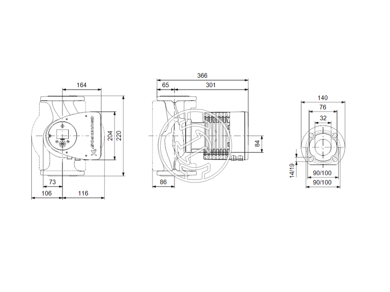 Grundfos MAGNA3 32-120 keringető szivattyú