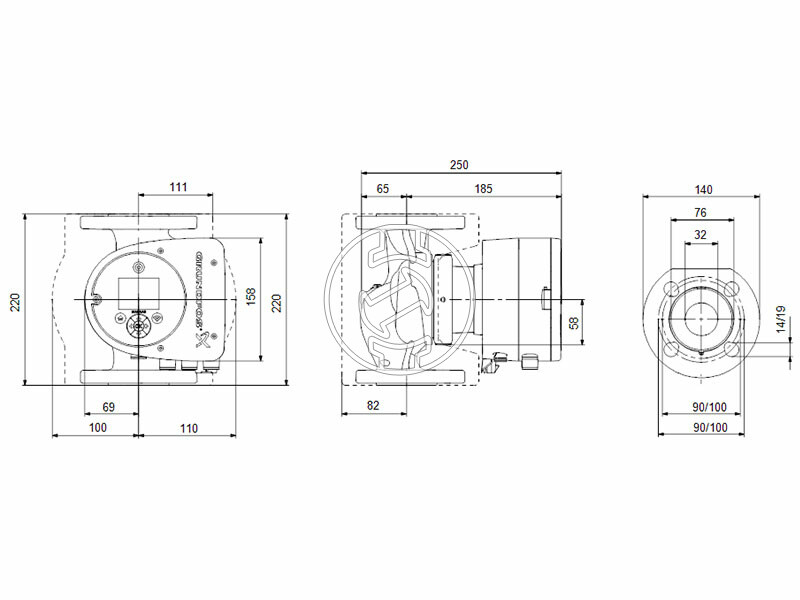 Grundfos MAGNA3 32-40 F 220 PN6/10 keringető szivattyú