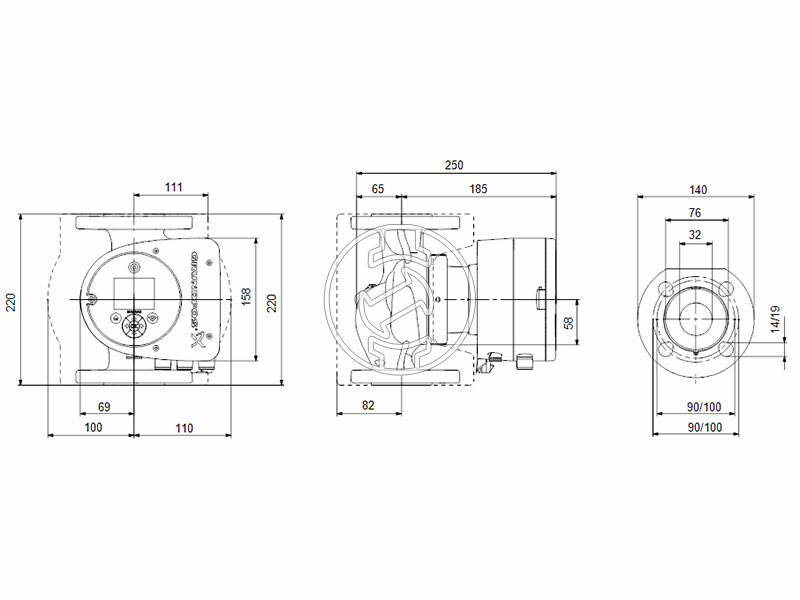 Grundfos MAGNA3 32-60 F 220 PN6/10 keringető szivattyú