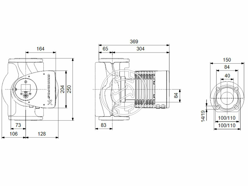 Grundfos MAGNA3 40-180 F N 250 PN6/10 keringető szivattyú