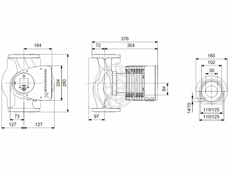 Grundfos MAGNA3 50-100 F N 280 PN6/10 keringető szivattyú