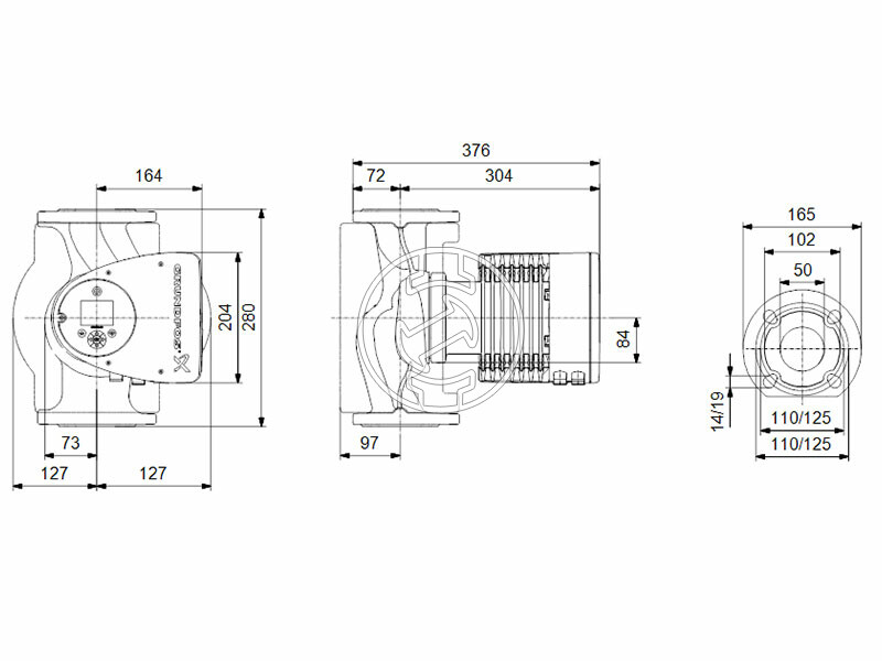 Grundfos MAGNA3 50-180 F N 280 PN6/10 keringető szivattyú