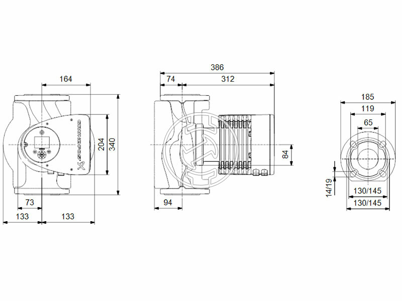 Grundfos MAGNA3 65-100 F 340 PN6/10 keringető szivattyú