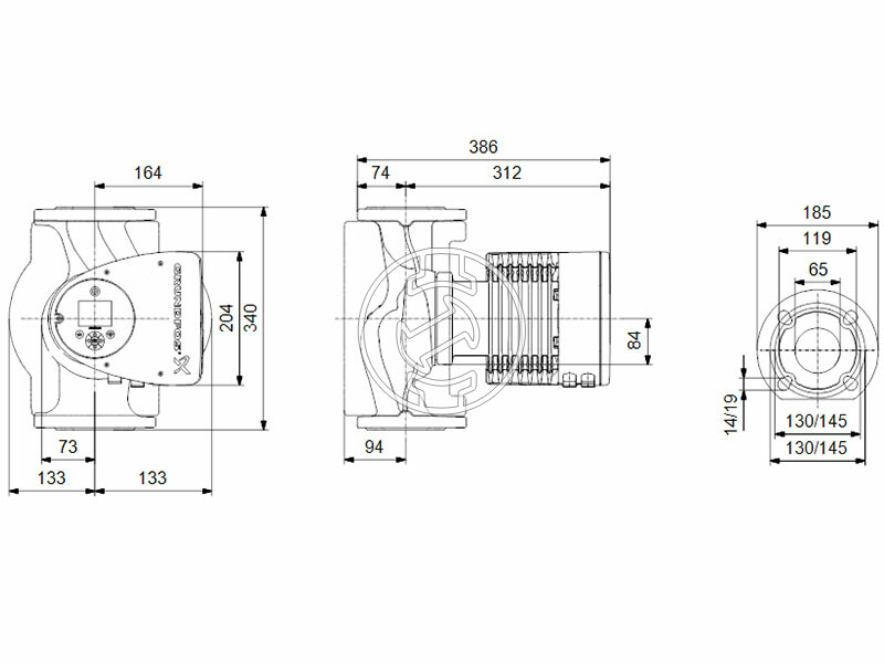 Grundfos MAGNA3 65-40 F 340 PN6/10 keringető szivattyú