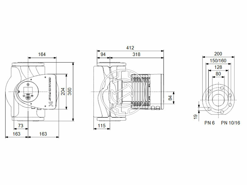 Grundfos MAGNA3 80-80 F 360 PN6 keringető szivattyú