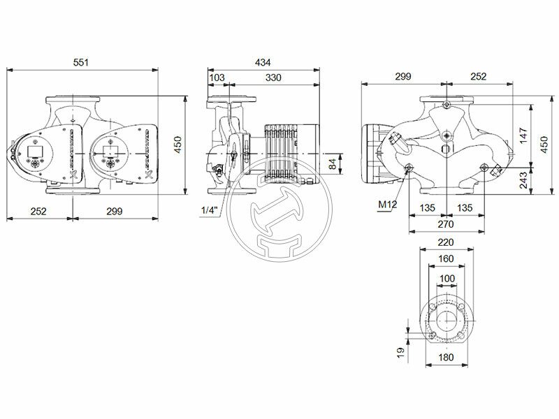 Grundfos MAGNA3 D 100-100 F 450 PN16 keringető szivattyú