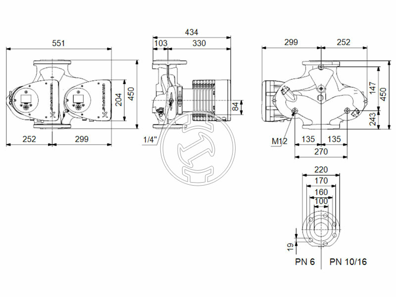 Grundfos MAGNA3 D 100-120 F 450 PN6 keringető szivattyú